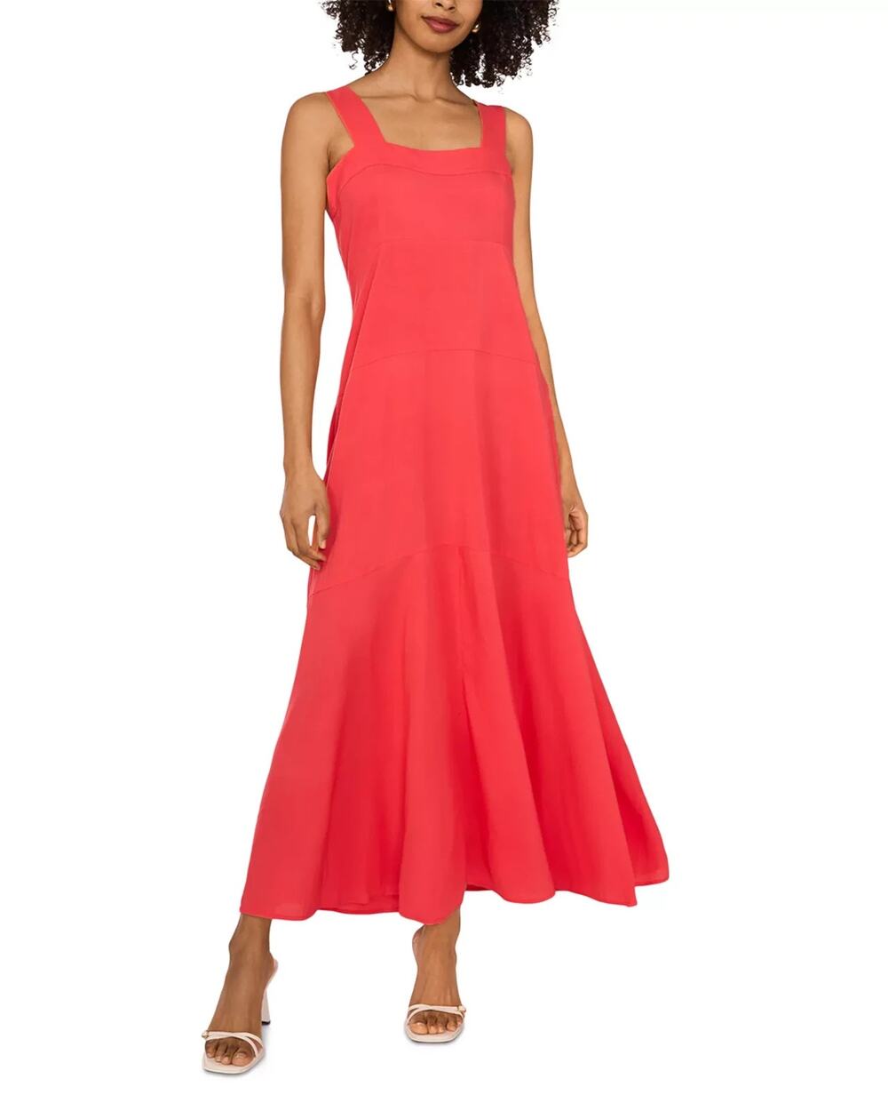 VINCE CAMUTO Four Tier Maxi Dress Cayenne Size M 3910